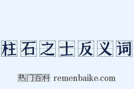 柱石之士反义词是什么意思的图片